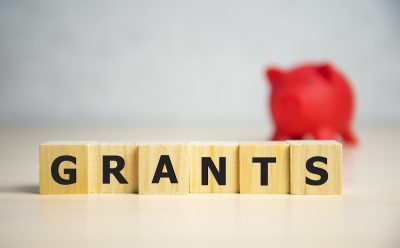 the word of GRANTS on building blocks concept