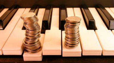 Piano keyboard and Coins
