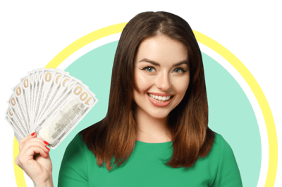 Woman holding structured settlement payment